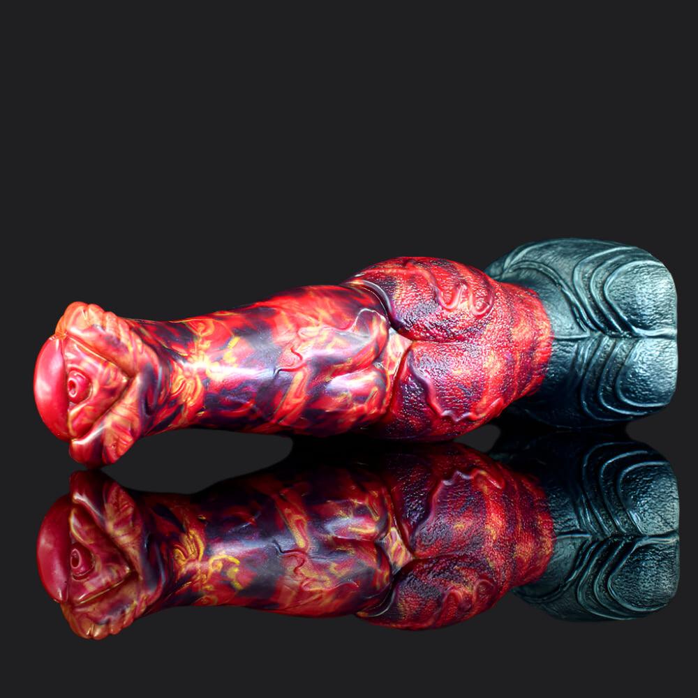 Falkor Fire Dragon Dildo – Knot, Flared Head, Pure Pleasure - BeastGasm